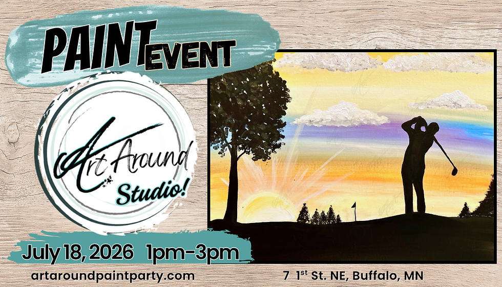 Golf at Sunset Painting at Art Around Studio!