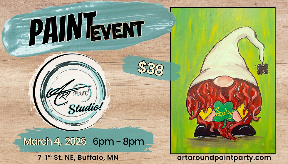 Lucky Gnome Painting at Art Around Studio!