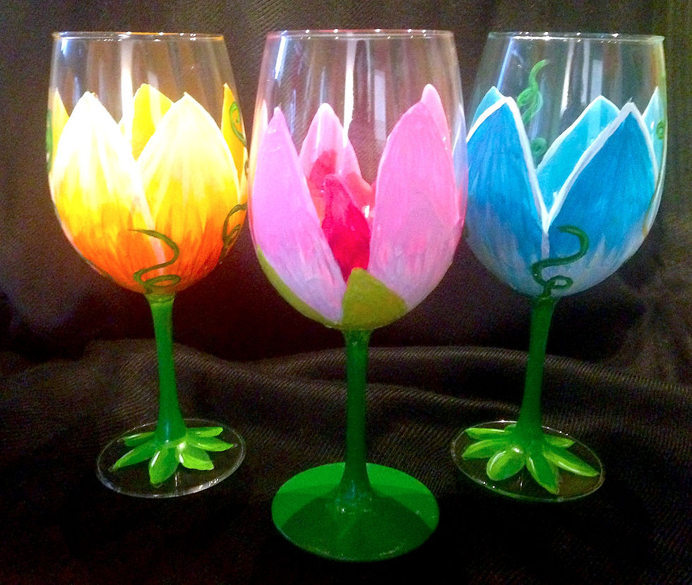 flowers 2 wine glasses 7