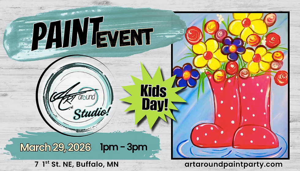 Boots & Blooms Painting at Art Around Studio!