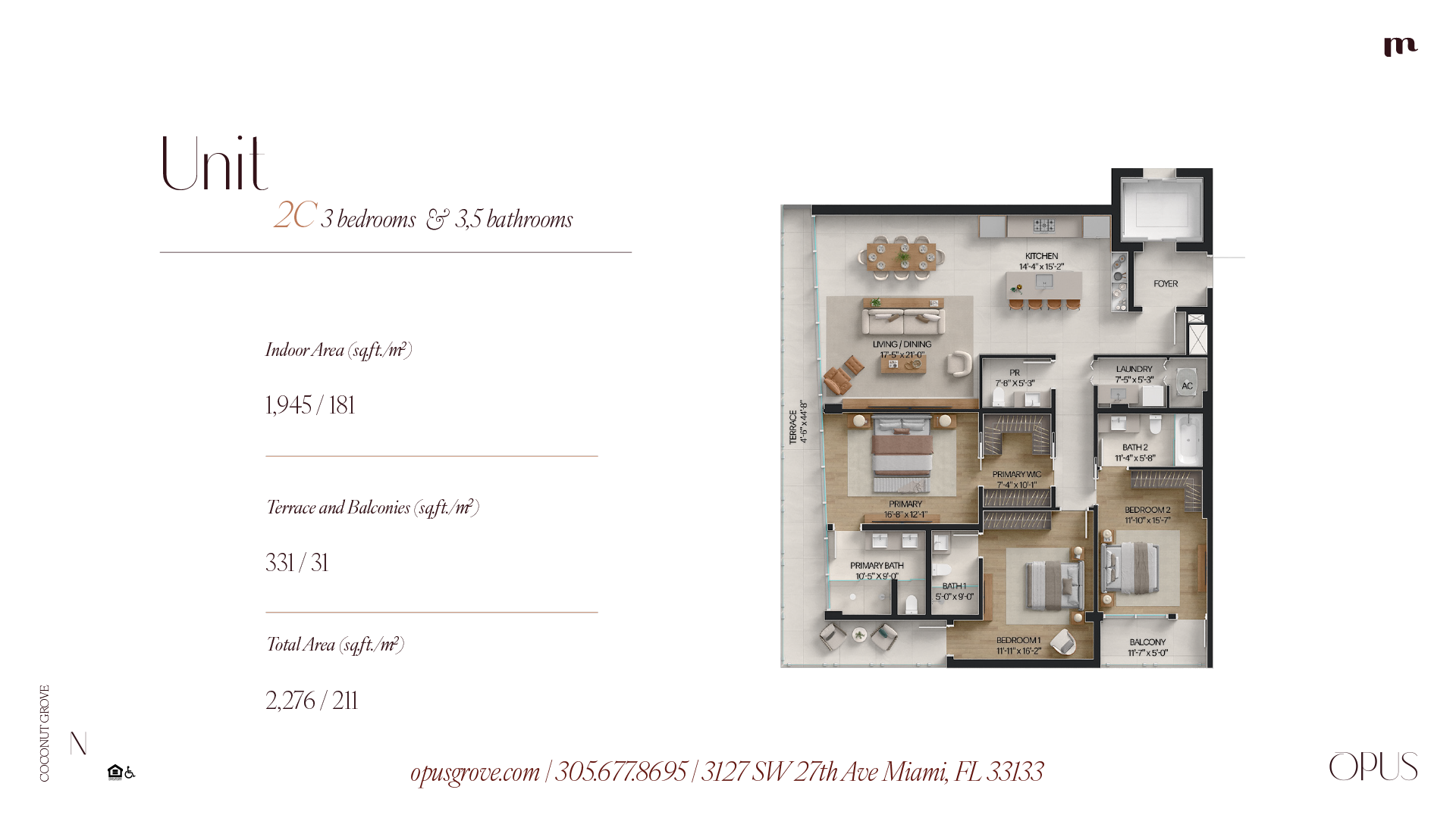 Unit 2C floor plan