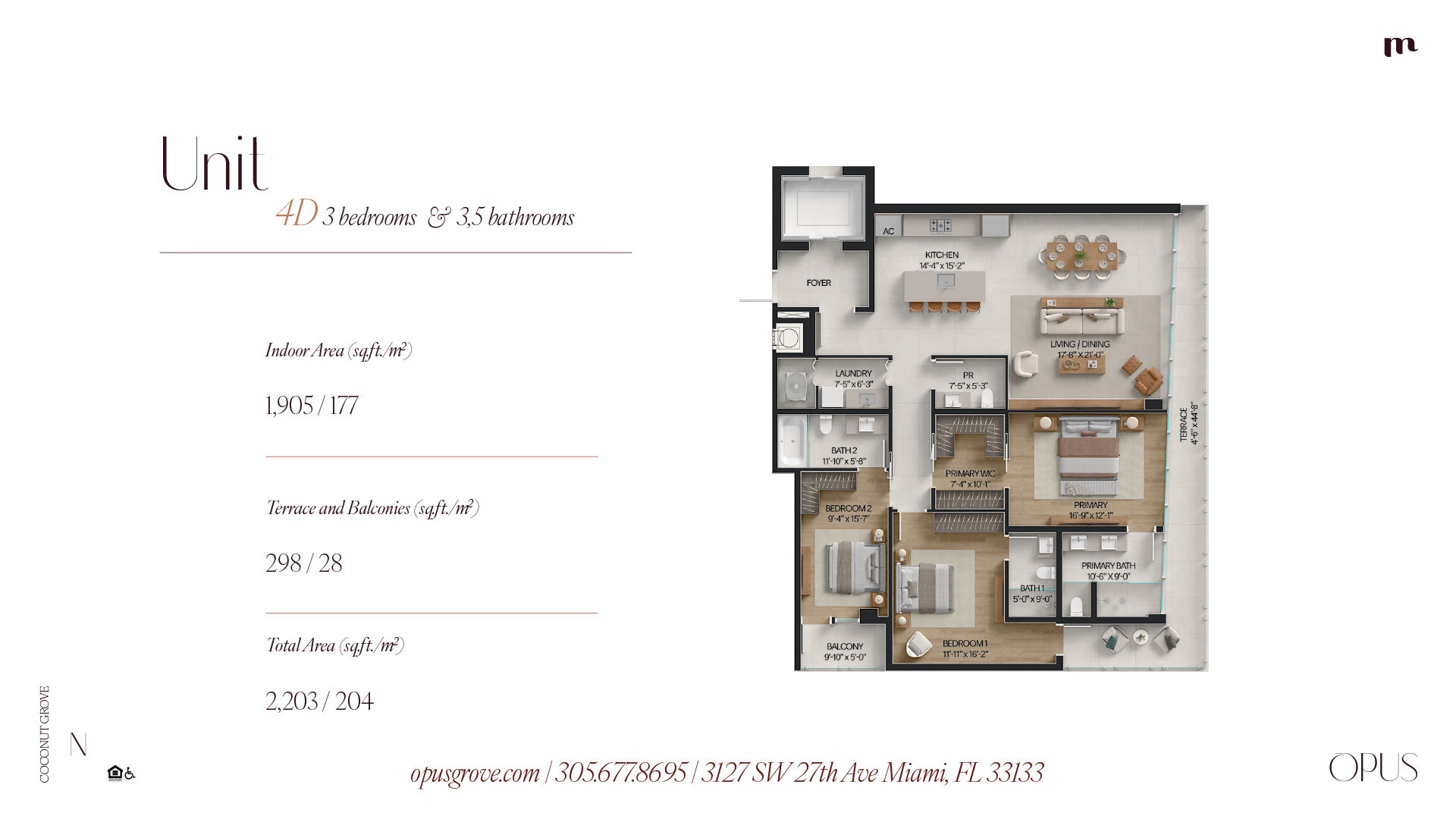 Unit 4D floor plan