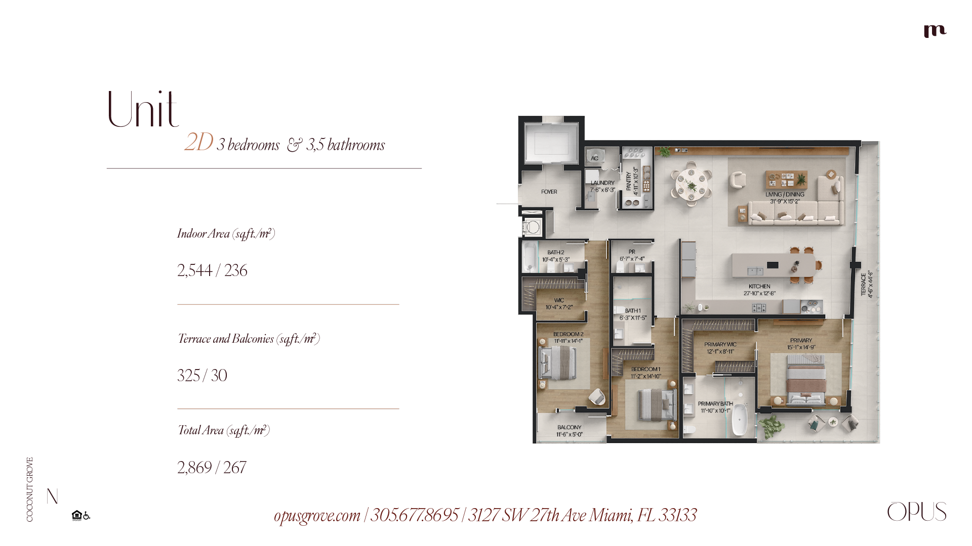 Unit 2D floor plan