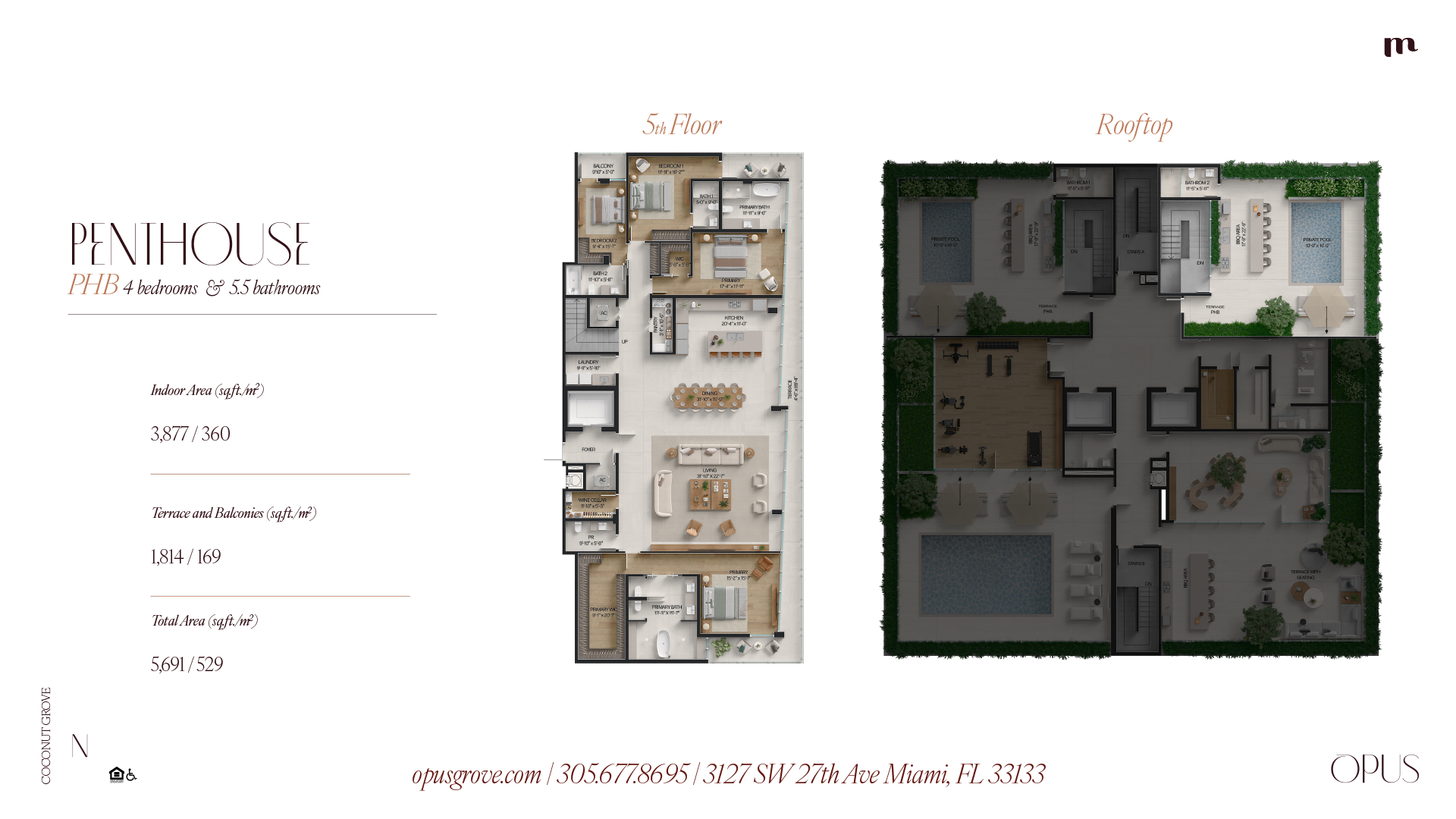 Penthouse B floor plan