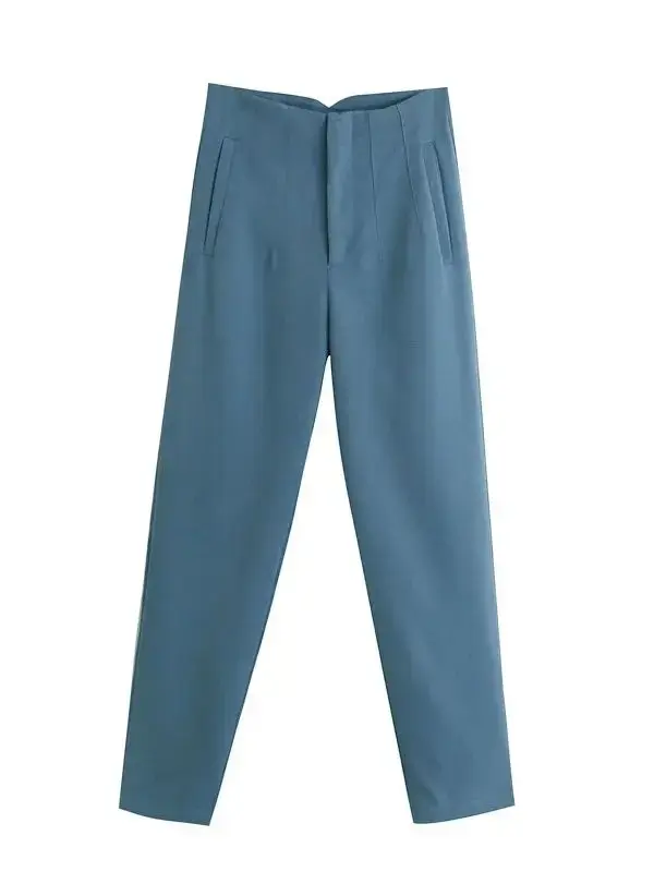Thumbnail: Women's High Waist Straight Leg Office Pants Vintage Zipper