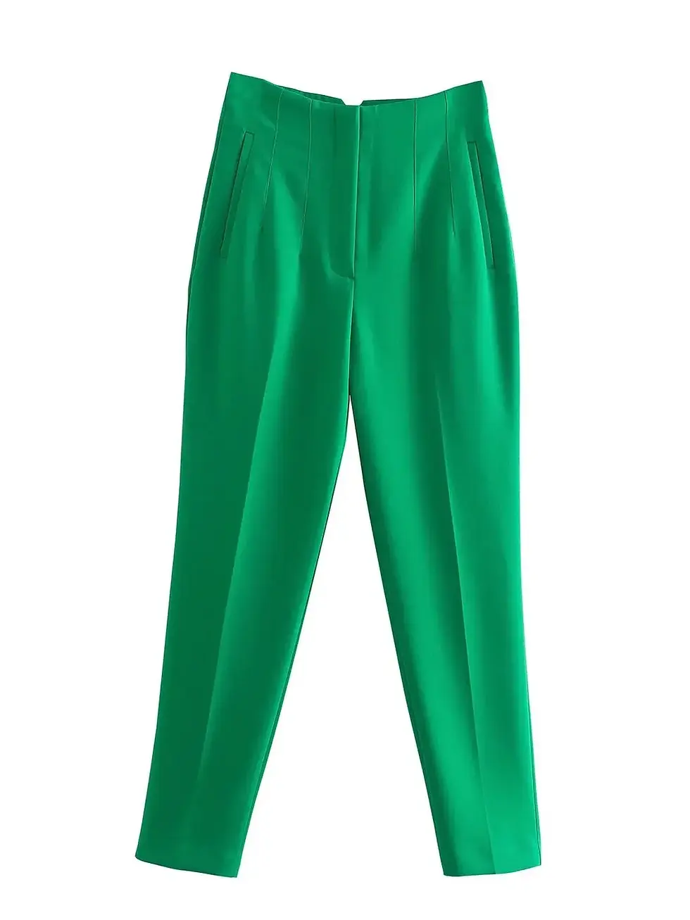 Thumbnail: Women's High Waist Straight Leg Office Pants Vintage Zipper