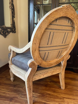 Grey Tartan Chair & Ott_3