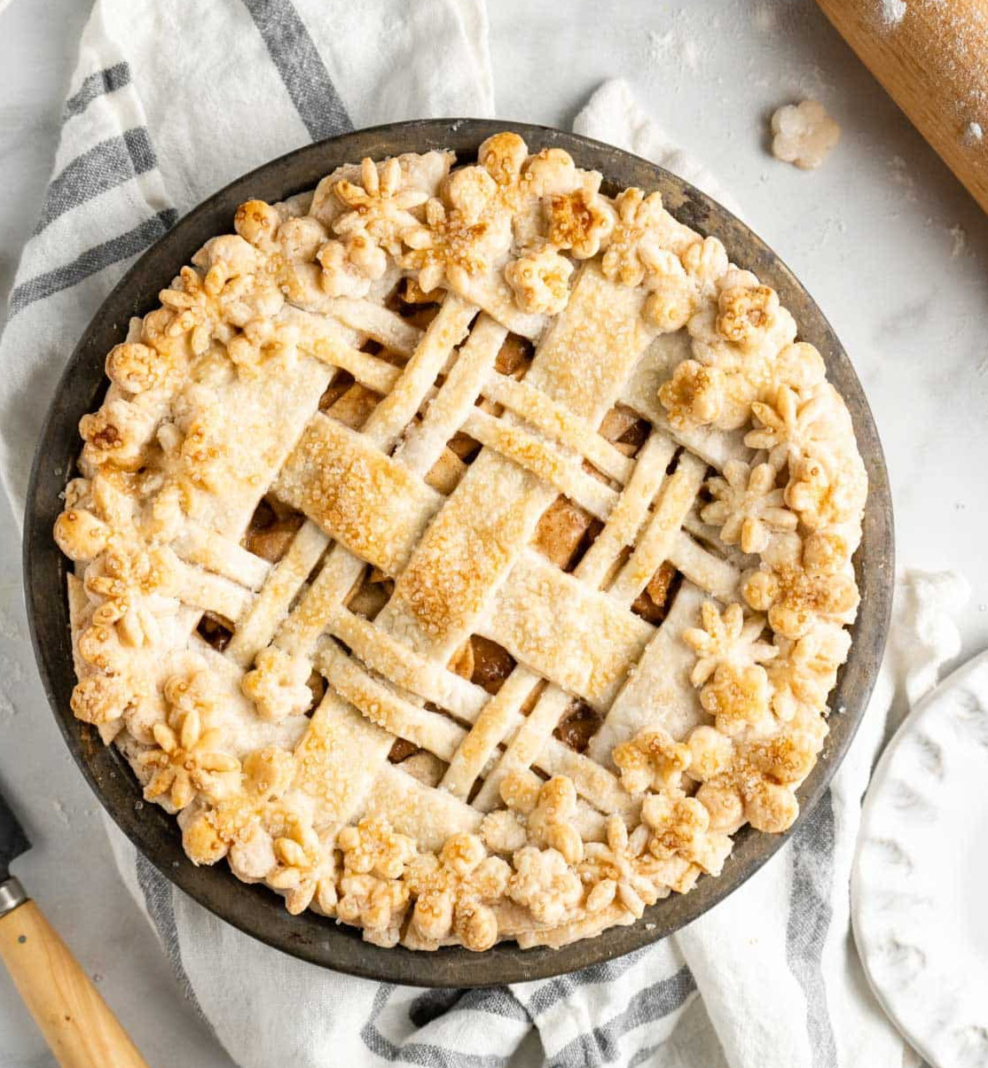 Boozy Caramel Apple Pie