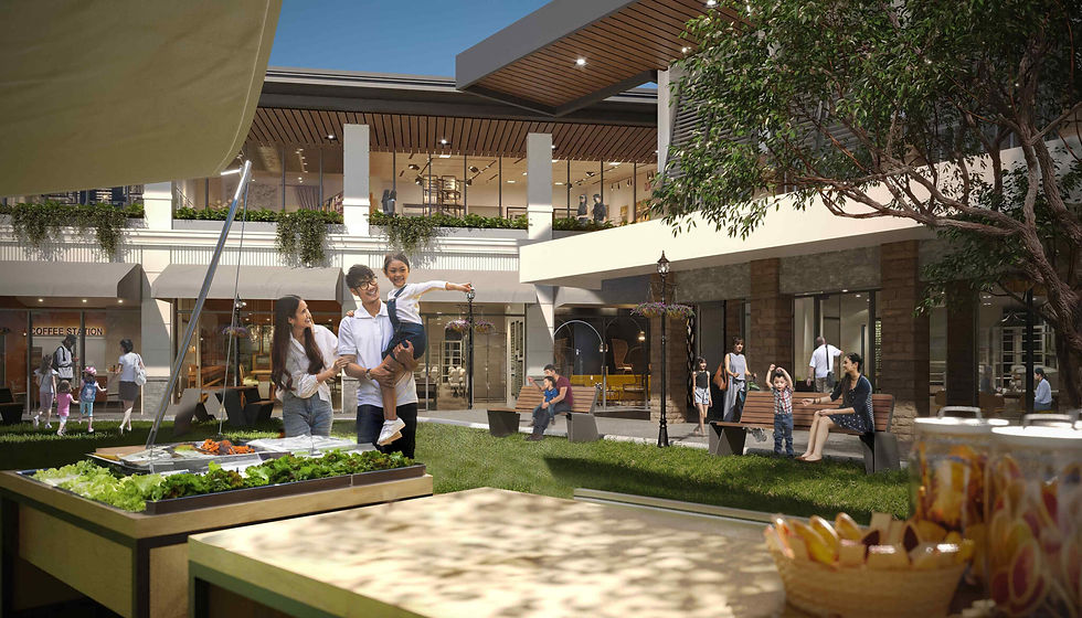 Meadowcrest features a Village Center offering a mix of cozy nooks and lively brick-and-mortar storefronts to complete the community’s little town atmosphere.