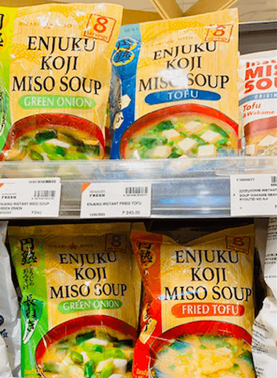 Enjuku Moji Miso Soups and other Japanese packs are so convenient.