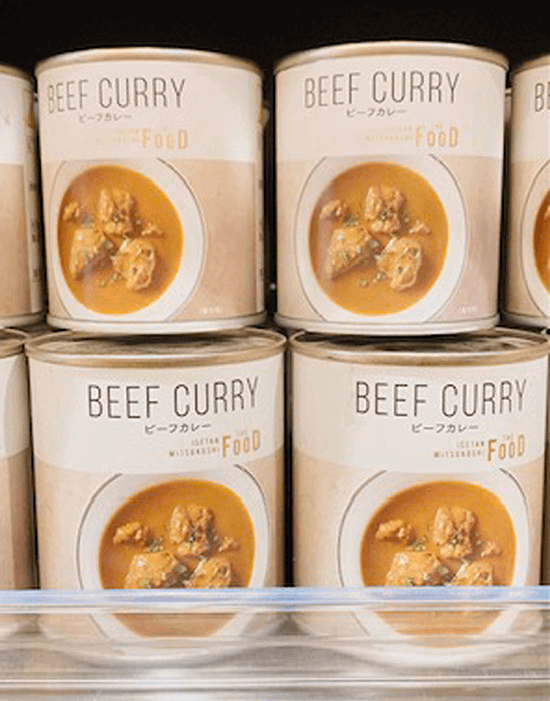 In-house brand Isetan Mitsukoshi The Food offers canned beef curry.