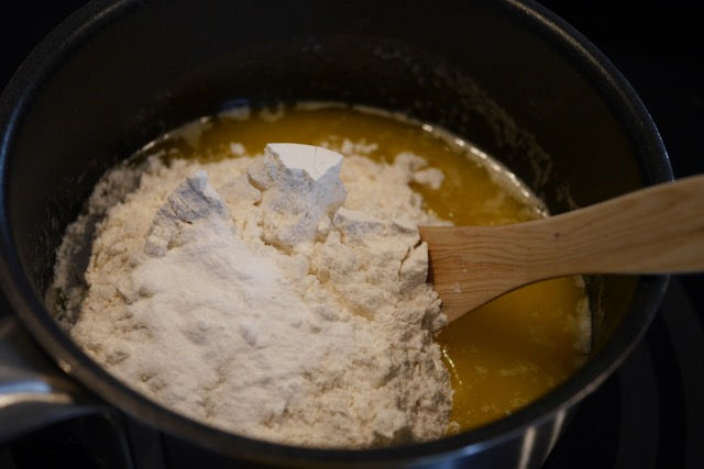 Add flour and baking powder