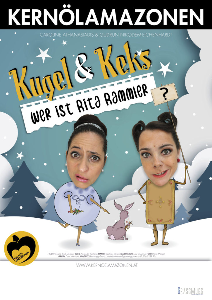 Programmflyer Kernölamazonen Kugel und Keks
