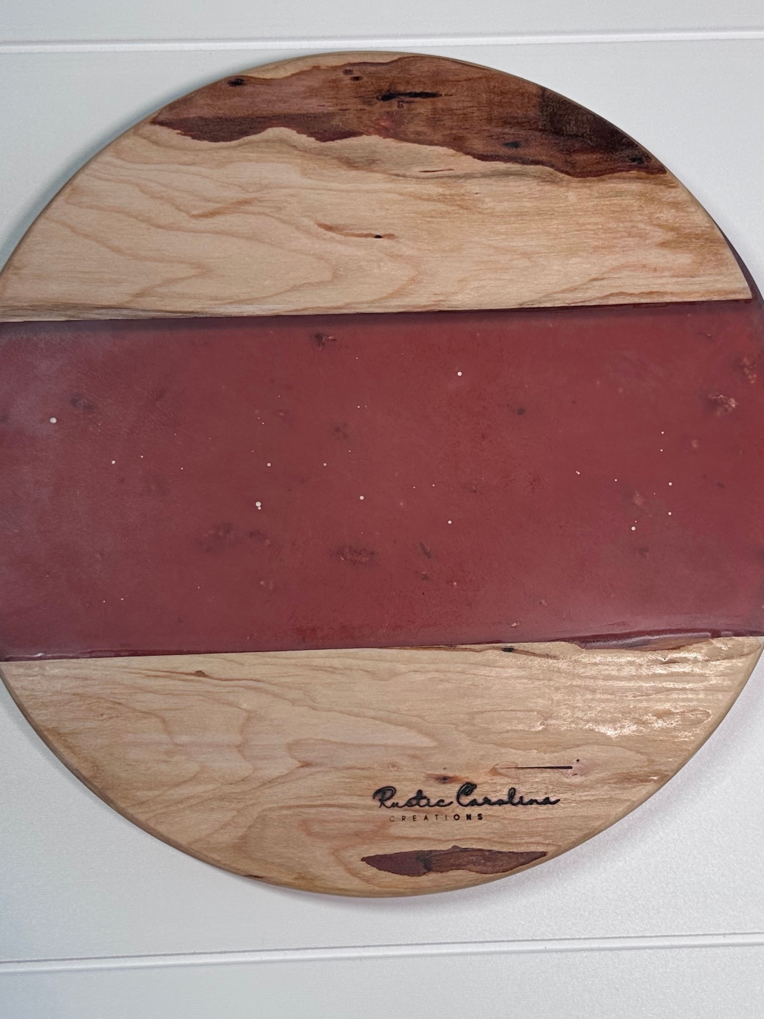 12” Round Epoxy and Cedar