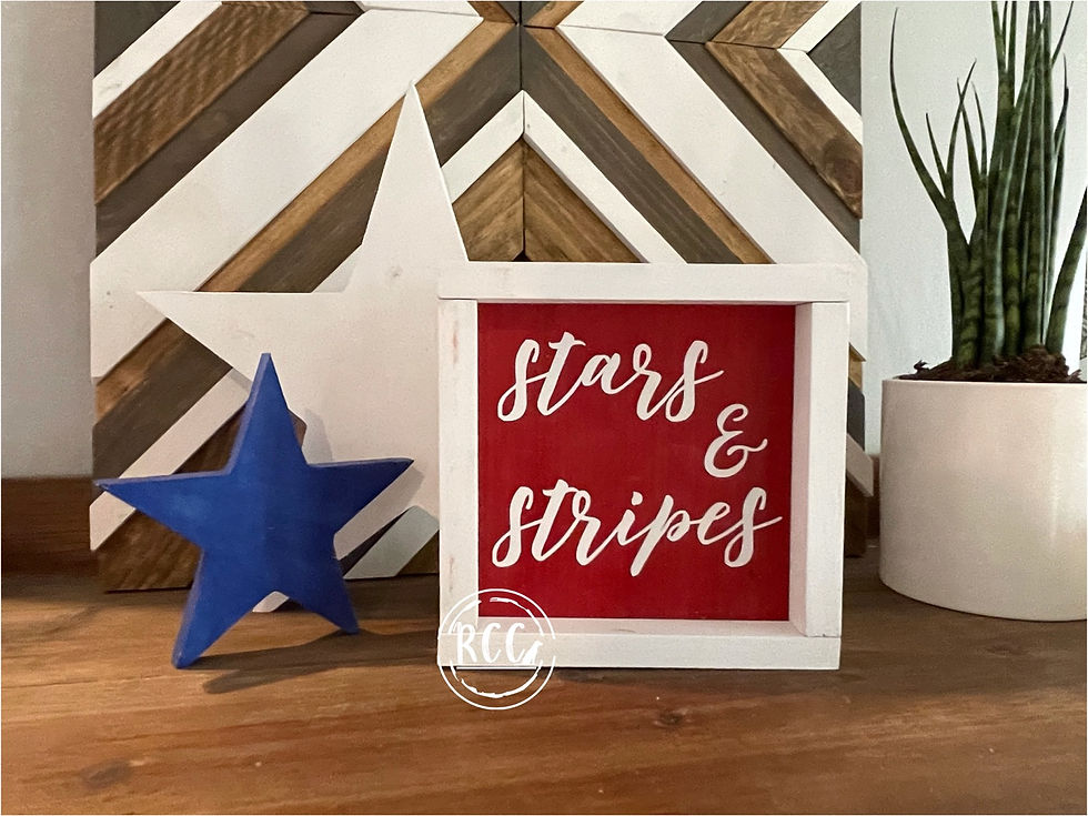 Thumbnail: America Themed 6x6 Framed Sign