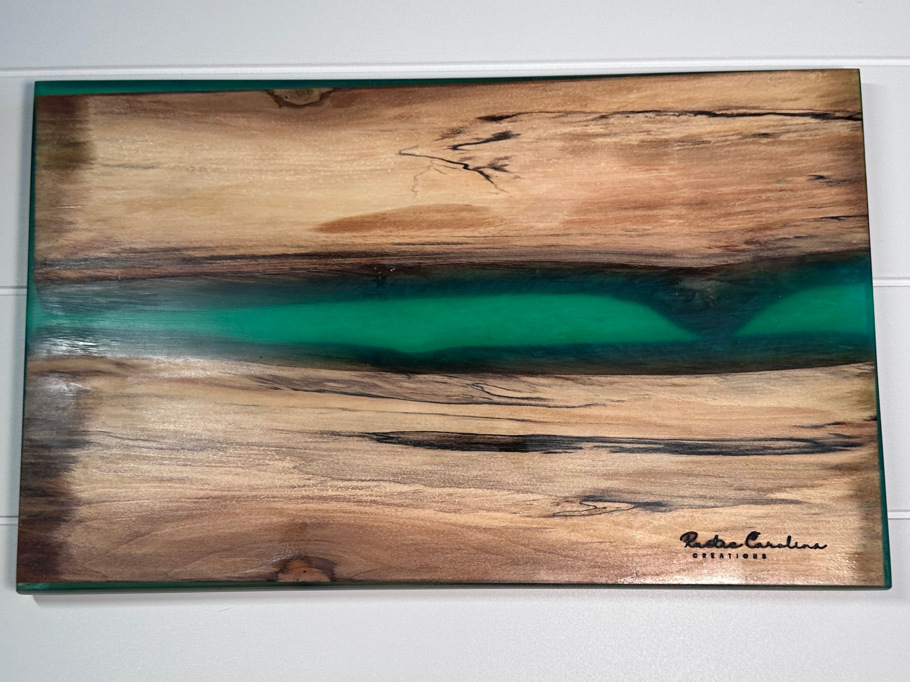 Hackberry with Green Epoxy 