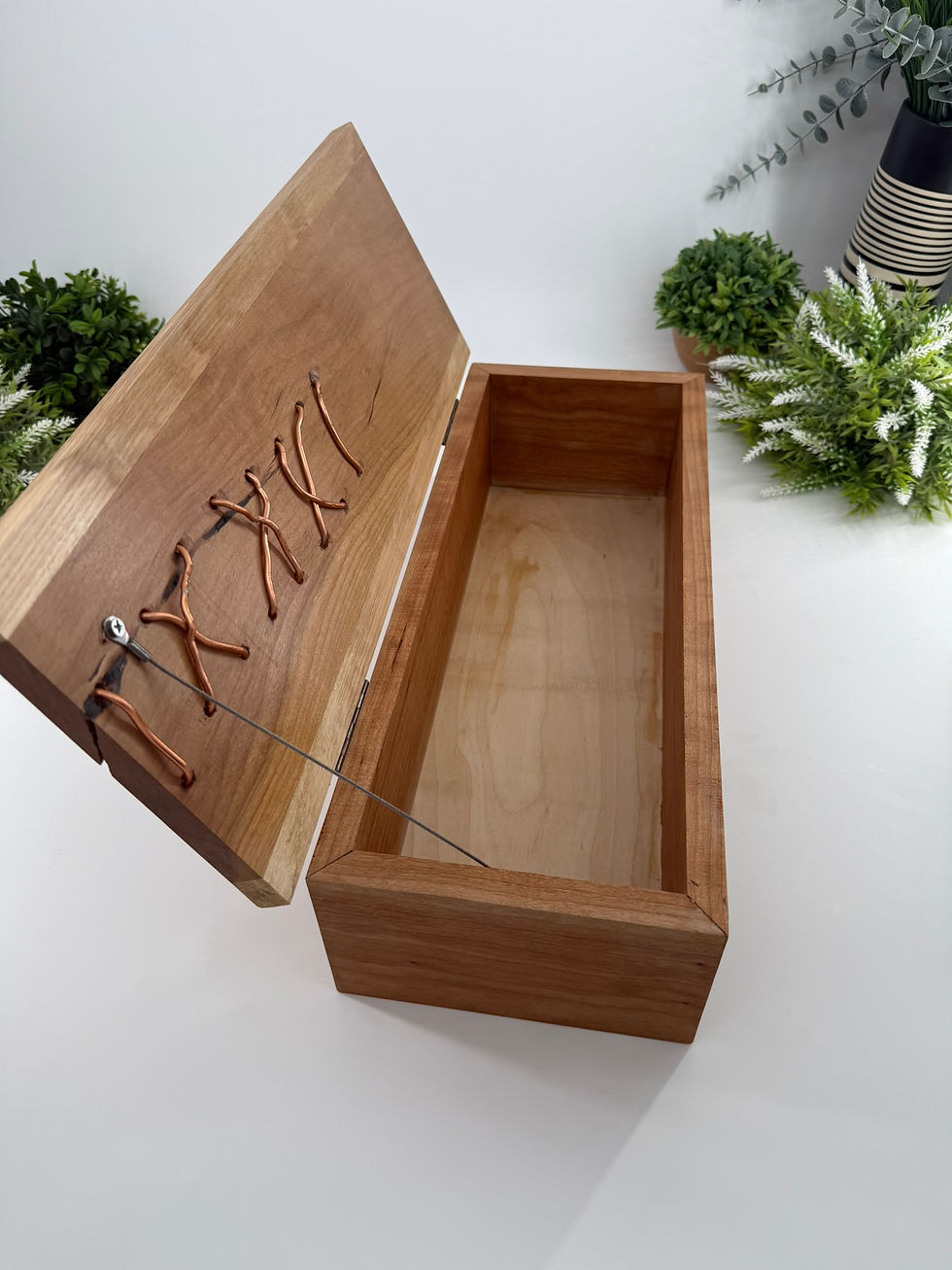 Thumbnail: Cherry Box with Copper "sewing"