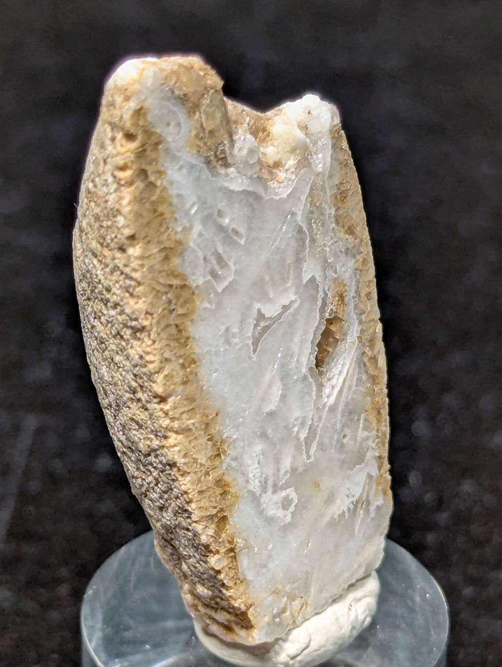 Thumbnail: Agata bianca fibrosa - Ex Distretto Minerario Serenissima (Vicenza, Italia)