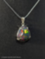 Pendente Opale Nobile Nero Etiope 15.85 ct – Argento 925 lavorato a mano