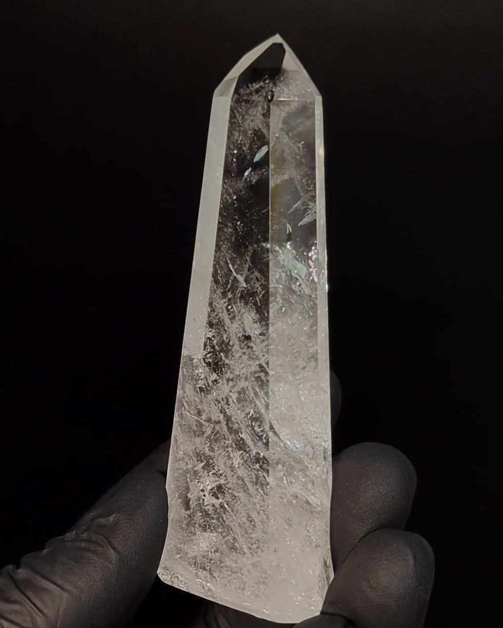 Thumbnail: Torre Ice Crackle in Quarzo Naturale – 69 g – Brasile