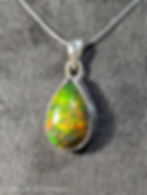 Pendente Opale Nobile Nero Etiope 10.11 ct – Argento 925 lavorato a mano