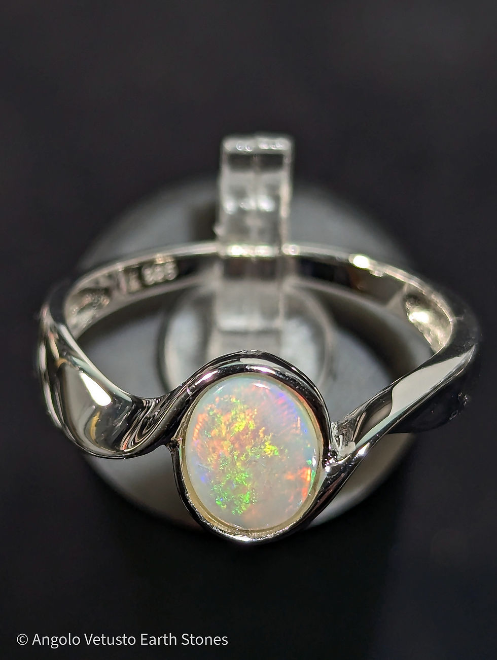 Anello in Argento Sterling 925 con Opale Australiano – Coober Pedy – 2.03 g
