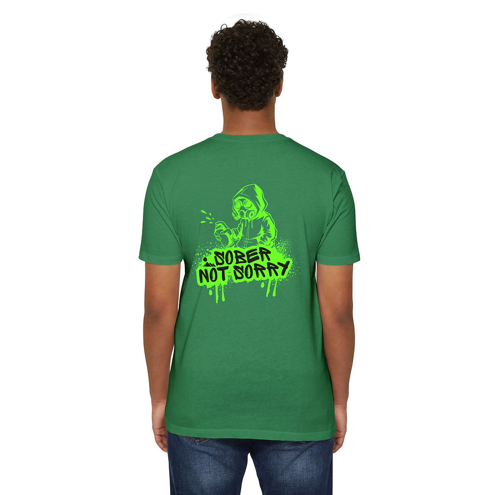 Thumbnail: Sober Not Sorry T‑Shirt — Neon Green Streetwear Tee