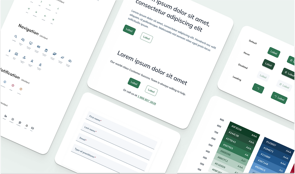 Image of a component used in a Design System