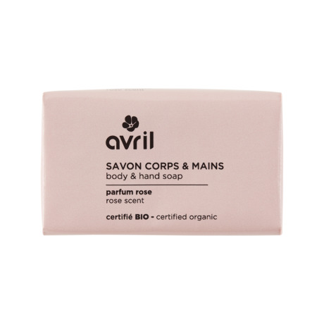 AVRIL Savon corps et mains rose bio B/100g