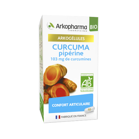 ARKOGELULES Curcuma + Pipérine Bio Gél Fl/40