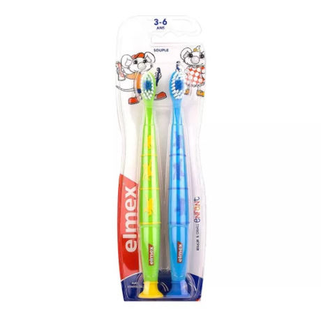 ELMEX Brosse dents enfant 3/6ans duo
