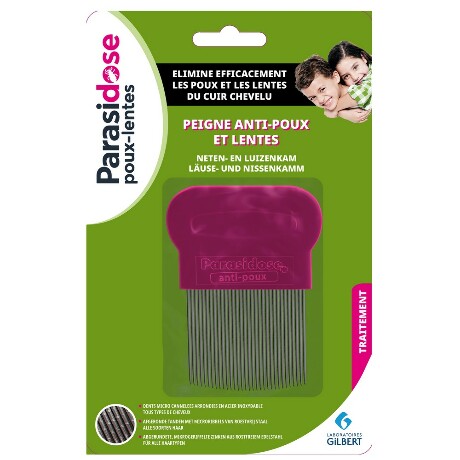 PARASIDOSE Peigne anti-poux dents cannelées