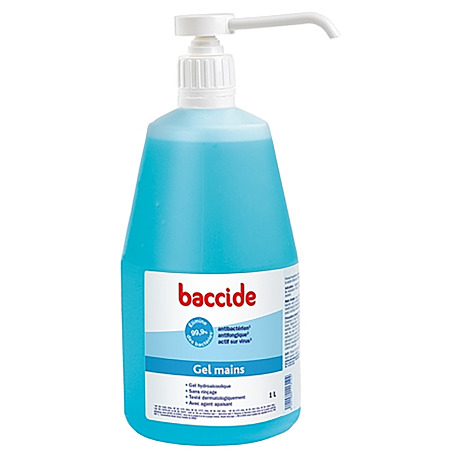 BACCIDE Gel main désinf ss rinç Fl pompe/1l