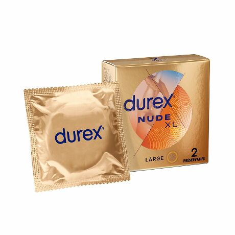 DUREX NUDE Préservatif lubrifié XL B/2