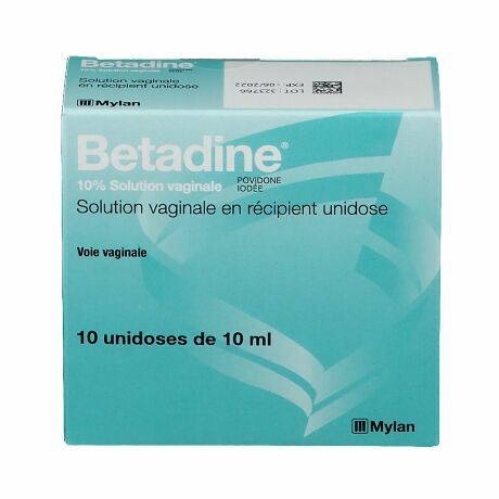 BETADINE 10 % Sol vagin récip unidose 10Unid/10ml