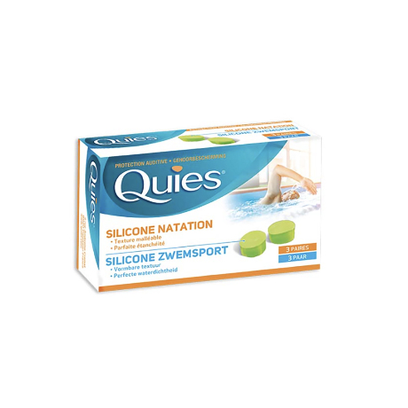 QUIES Protec auditiv natation silic Ad B/3pai
