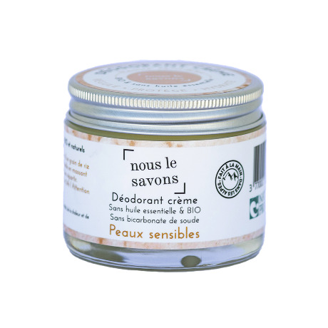 Déodorant crème Hypoallergénique - Peaux sensibles - 35g