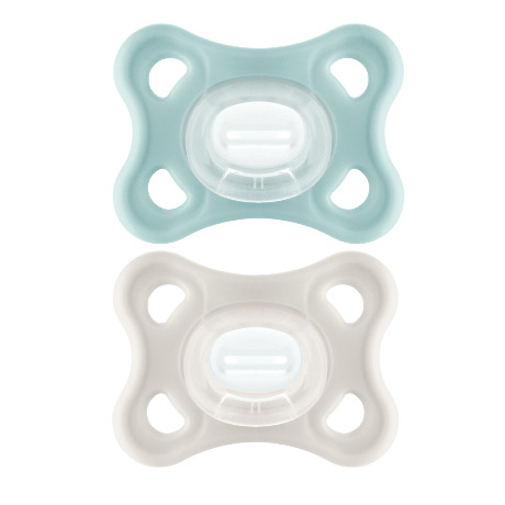 MAM COMFORT Sucet silicone 2- 12 mois bleu B/2