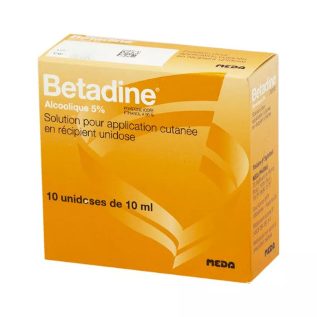 BETADINE ALCOOLIQUE 5 % S appl cut en récipient unidose 10Unid/10ml