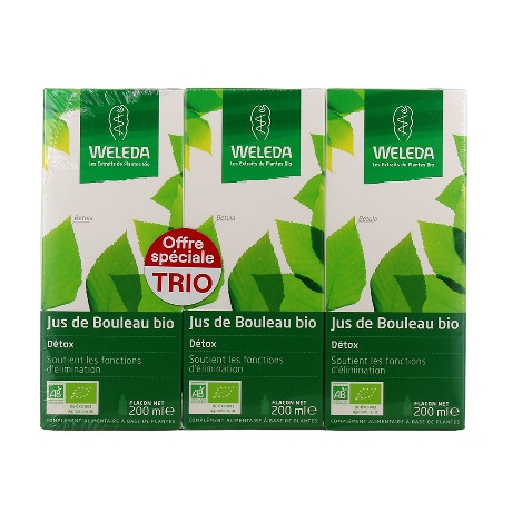 WELEDA Bouleau Bio Jus détox 3Fl/200ml