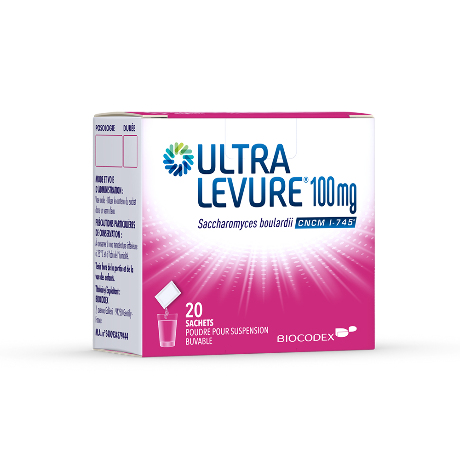 ULTRA-LEVURE 100 mg Pdr susp buv en sachet B/20
