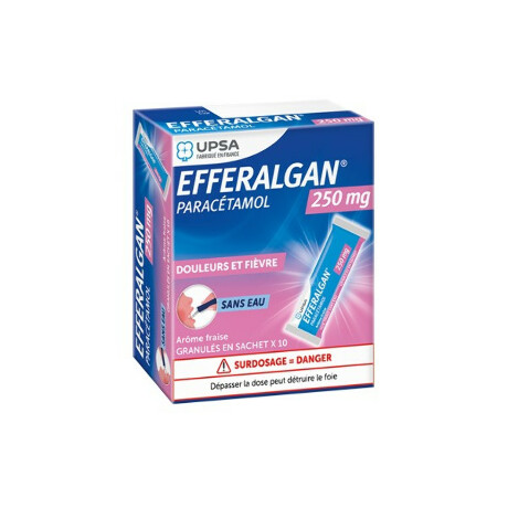 EFFERALGAN 250 mg Glé en sachet fraise Sach/10