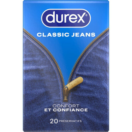 DUREX CLASSIC JEANS Préservatif lubrifié étui/20
