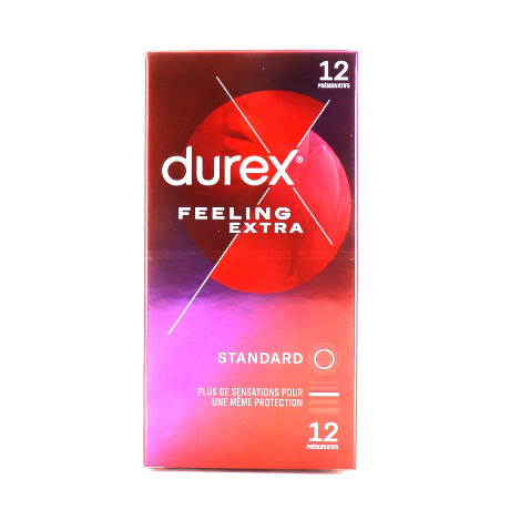 DUREX FEELING EXT Préserv lub rés Etui/12