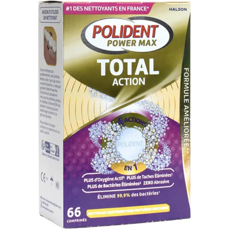 POLIDENT NETTOYANT TOTAL ACTION X66