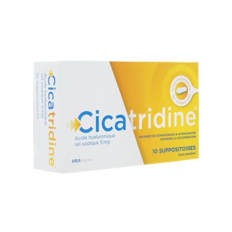 CICATRIDINE Suppo Ac hyalu B/10