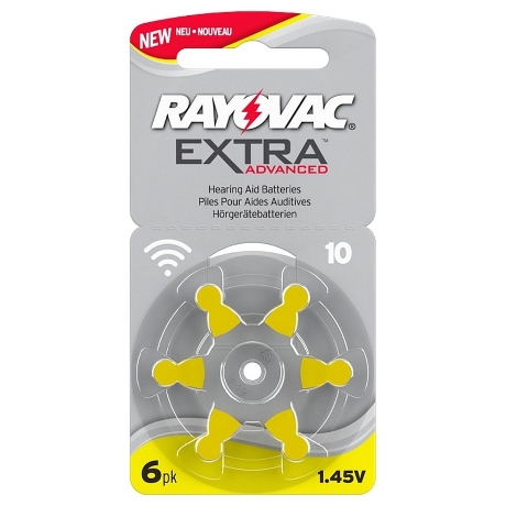 RAYOVAC EXTRA Advanced 10 Jaune Pile B/6