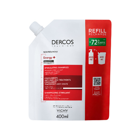 *DERCOS ENERGY+ Shampooing énergisant Aminexil Eco-recharge/400ml
