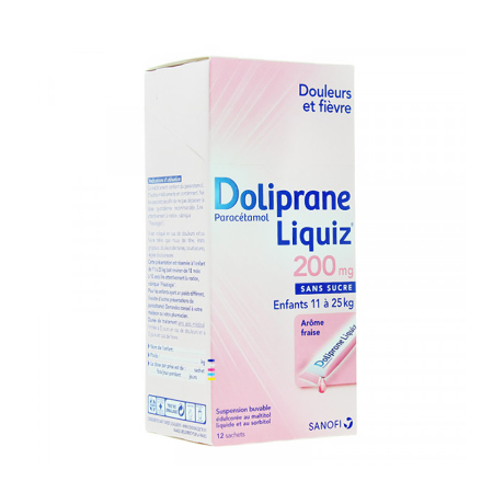 DOLIPRANELIQUIZ 200 mg Susp buv en sachet 12Sach