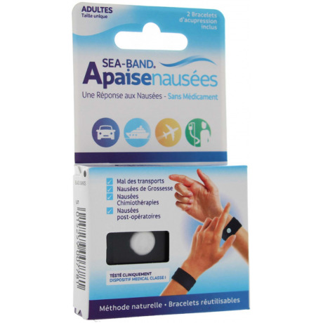 SEA-BAND Bracelet anti-nausées noir adulte B/2